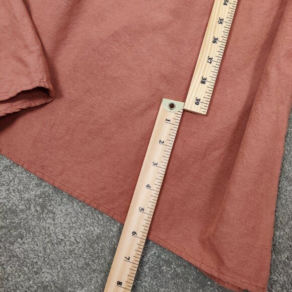 Beyond Words Women's Jumpsuit Size XL Orange Cotton Rayon Casual Resortwear Chic - Picture 11 of 11